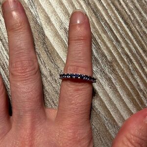 Sapphire eternity band